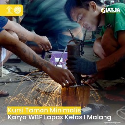 Kursi Taman Hasil Karya WBP Lapas Kelas I Malang