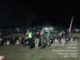 Polisi Terapkan Pengamanan, Pengesahan Warga Baru PSHT di Ngawi Tertib dan Aman