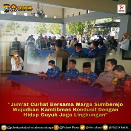 Jum’at Curhat, Polsek Pakal Bersama Warga Sumberejo Wujudkan Kamtibmas Kondusif