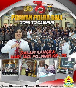 Dalam Rangka Hari Jadi Polwan ke-75 Polda Bali Laksanakan Polwan Goes to Campus