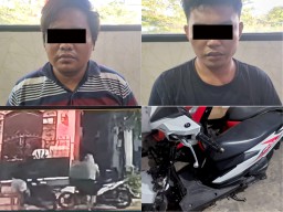 Terekam CCTV Pelaku Curanmor Yang Beraksi di 11 TKP Berhasil Dimankan Anggota Jatanras Polres Tanjung Perak
