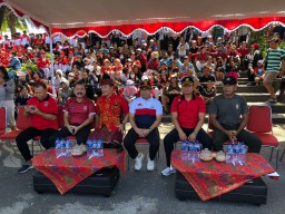 Polres Karangasem Gelar Pengamanan Lomba Gerak Jalan HUT RI ke - 78 