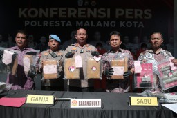 Polresta Malang Kota Meringkus Lima Bandar Narkoba Tanpa Perlawanan