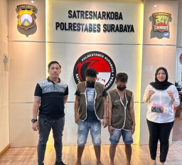 2 Pengedar Sabu Jalan Kunti di Bekuk Satnarkoba Polrestabes Surabaya