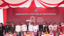 Kapolda Bali Hadiri Upacara Peringatan HUT Ke - 78 Kemerdekaan RI di Puputan Renon Provinsi Bali
