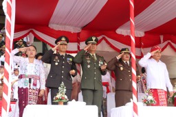Kapolres Jembrana Memperingati Detik-detik Proklamasi Kemerdekaan RI ke-78 Tahun 2023 di Stadion Pecangakan