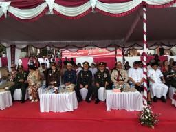 Waka Polres Tabanan Mewakili Kapolres Tabanan Hadiri Upacara Penurunan Bendera AUBADE 