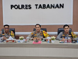 Anev Bulanan Situasi Kamtibmas Polres Tabanan Kapolres Beri Penekanan Pada PJU dan Kapolsek