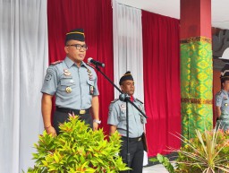 Lapas Kelas IIB Singaraja Gelar Upacara Puncak Hari Dharma Karya Dhika