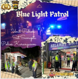 Sat Samapta Polres Karangasem Gelar Blue Light Patrol Antisipasi Gangguan Kamtibmas