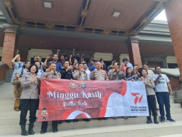 Polda Bali Gelar Minggu Kasih di Gereja Katolik Yesus Gembala Yang Baik