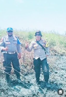 Quick Respon Polsek PMK Dalam Mendatangi TKP Karhutla