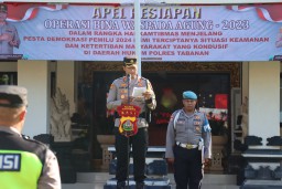 Kapolres Tabanan Pimpin Apel Gelar Pasukan Operasi Bina Waspada Agung 2023