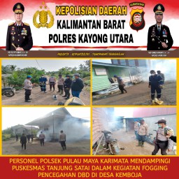 Cegah DBD,Polsek PMK Fogging Lingkungan Sekolahan dan Pemukiman Warga