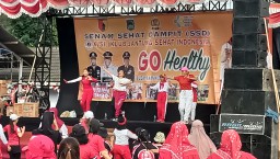 Camat Dampit dan KJSI, Turut Hadiri Senam Sehat, Dalam Rangka Meriahkan HUT Kemerdekaan RI Ke-78