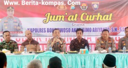 Polres Bondowoso Tampung Uneg - uneg Warga dalam Acara Jum'at Curhat di Kota Kulon
