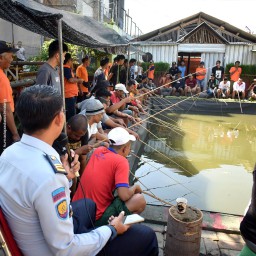 Meriahnya Lomba Mancing Lele, Antar WBP di Lapas Kelas I Malang