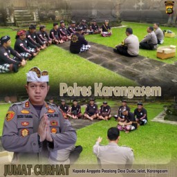 Dengan Jumat Curhat Kepada Anggota Pecalang Desa Duda Selat Polres Karangasem Berikan Pembinaan