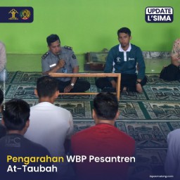 Pengarahan WBP Pesantren At Taubah Lapas Kelas I Malang