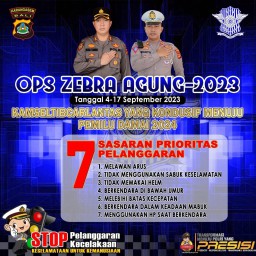 Polres Karangasem Mulai Operasi Zebra 2023 Hari Ini, Simak Pelanggaran Yang Diincar