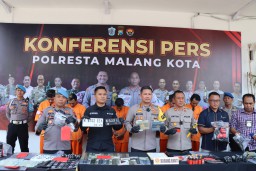 Lima Tersangka Curanmor, Berhasil Diringkus Polresta Malang Kota