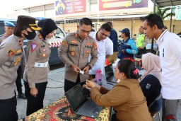Wujudkan Jakarta Bebas Polusi, Polres Pelabuhan Tanjung Priok Gelar Uji Emisi Gas Buang Kendaraan