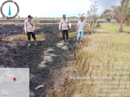 Groundchek Titik Lokasi Kebakaran Hutan dan Lahan di Kecamatan Pulau Maya Karimata