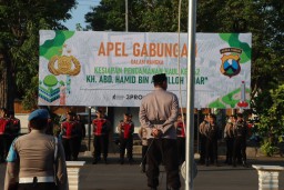 Apel Gabungan Kesiapan Pengamanan Haul ke-42 KH Abdul Hamid