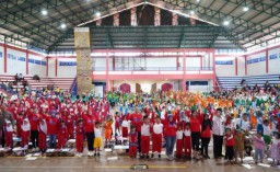 Wakil Bupati Kapuas Hulu Membuka Lomba Mewarnai Gambar Seribu Sekolah Se-Indonesia