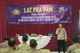 Polres Pasuruan Kota Gelar Latihan Pra Pengamanan Untuk Persiapan Pilkades Tahun 2023