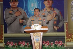 Kapolres Nganjuk Perkenalkan “Ilmu Semeru” Dalam Acara Puncak Peringatan Hari Lalu Lintas Bhayangkara ke - 68 Tahun 2023