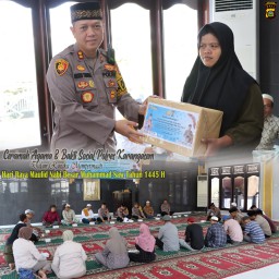 Kapolres Karangasem Ceramah Agama dan Bakti Sosial Pada Moment Maulid Nabi Muhammad SAW 1445