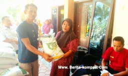 Sebanyak 390 KPM Desa Pejaten Terima Bantuan Program Cadangan Pangan Pemerintah Berupa Beras 10 Kg.