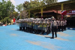 Siap Amankan Pemilu 2024, Polres Bangkalan Gelar Simulasi Sispamkota