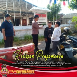 Polres Karangasem Pengamanan Secara Maksimal Kantor KPU