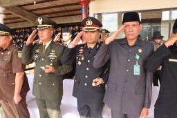 Kapolres Jembrana Hadiri Upacara Peringatan Hari Kesaktian Pancasila 2023 di Stadion Pecangakan Jembrana