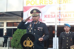 Peringatan Hari Kesaktian Pancasila di Lapangan Apel Polres Jembrana Berlangsung Meriah