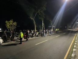 Polres Nganjuk Mengamankan 69 Motor Dalam Antisipasi Balap Liar dan Upaya Cipta Kondisi