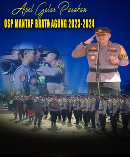Kapolres Karangasem Pimpin Apel Gelar Pasukan Operasi Mantap Brata Agung 2023-2024