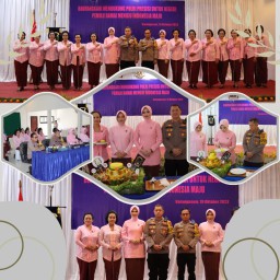 Kapolres Karangasem Bersama Ketua Bhayangkari Ikuti Peringatan HKGB ke - 71