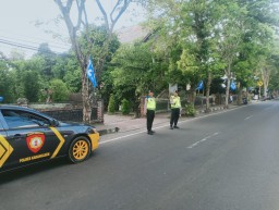 Polres Karangasem Patroli dan Pengawasan di Kantor Parpol