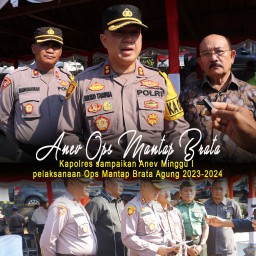 Kapolres Karangasem Sampaikan Anev Minggu ke - I Operasi Mantap Brata Agung 2023 - 2024