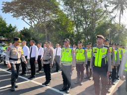 Polres Bandara Ngurah Rai Ikuti Gelar Pasukan Operasi Puri Agung IX-2023