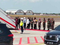 Kapolda Bali Sambut Kunker Presiden RI. di Bandara Ngurah Rai