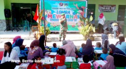 Sambut HUT TNI ke 78, Koramil 0822/03 Tegalampel Gandeng Pemuda Kreative Sekarputih Gelar Lomba Mewarnai Tingkat TK/PAUD