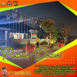 Wujudkan Pemilu Damai Polres Karangasem Pengamanan Kantor KPU