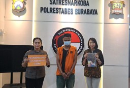 Satresnarkoba Polrestabes Surabaya Berhasil Amankan Seorang Penyalahgunaan Narkotika Jenis sabu 