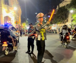 Polda Jatim Libatkan Lima Polres Untuk Pengamanan Gerak Jalan Perjuangan Mojosuro
