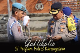 Operasi Mantap Brata Agung 2023, Propam Polres Karangasem Laksanakan Gaktibplin