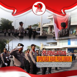 Polres Karangasem Gelar Upacara Peringatan Hari Pahlawan 2023